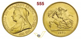 GRAN BRETAGNA - VITTORIA (1837-1901) 5 Pounds 1893. Fb. 394 Au g 40,00 BB÷SPL