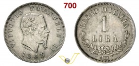 ITALIA - SAVOIA - VITTORIO EMANUELE II (1861-1878) Lira 1863 Milano "valore". Ag SPL+