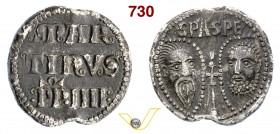 - MARTINO IV (1281-1285) Bolla. D/ Scritta R/ Teste dei SS. Pietro e Paolo e croce. Pb g 38,45 BB