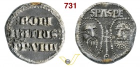 - BONIFACIO IX (1281-1285) Bolla. D/ Scritta R/ Teste dei SS. Pietro e Paolo e croce. Pb g 43,63 BB
