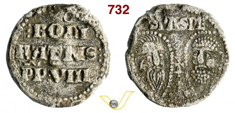 - BONIFACIO VIII (1294-1303) Bolla. D/ Scritte R/ Teste dei SS. Pietro e Paolo e...