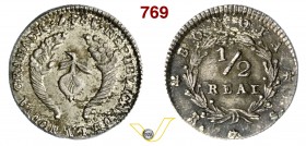 BRASILE - REPUBBLICA (1825-...) 1/2 Real 1847 RS. Kr. 96.1 Ag g 1,49 SPL