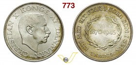 DANIMARCA - CRISTIANO IX (1863-1906) 2 Kronor 1888 "25 anni di regno" e 2 Kronor 1945 "75 compleanno" Ag (2 es.) FDC