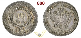 GERMANIA - Amburgo - Coniazione in argento del Ducato 1742 da 4 Scellini. J. 64.1 Ag • Bella patina SPL