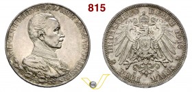 GERMANIA - Prussia - GUGLIELMO II (1888-1918) 3 Marchi 1913 A. Kr. 535 Ag FDC