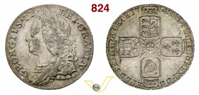 GRAN BRETAGNA - GIORGIO II (1727-1760) 6 Pence 1758. Sp. 3711 Ag BB+