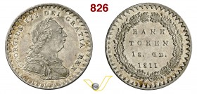 GRAN BRETAGNA - GIORGIO III (1760-1820) Bank Token da 1 Scellino e 6 Pence, 1811. S. 3771 Ag • Ex PCGS AU58 SPL