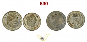 GRAN BRETAGNA - GIORGIO III (1760-1820) Maundy set 1818 composto da 4 valori (Groat, 3 Pence, 1/2 Groat e Penny) Ag SPL o m.