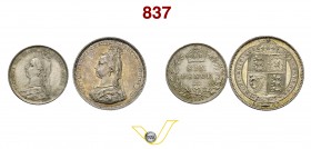 GRAN BRETAGNA - VITTORIA (1837-1901) Scellino, 1/2 Scellino e 6 Pence 1887. Ag (3 es.) SPL÷FDC