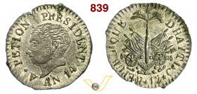 HAITI - 12 Centimes An. 14 (1817) Kr. 14 Ag g 1,38 SPL