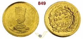IRAN - NASIR AL-DIN SHAH (1848-1896) 2000 Dinars 1301, Teheran. Fb. 64 Kr. 924 Au g 0,54 SPL