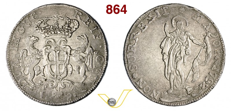 ITALIA - Genova - DOGI BIENNALI, III fase (1637-1797) 8 Lire 1792. CNI 7/10 MIR ...