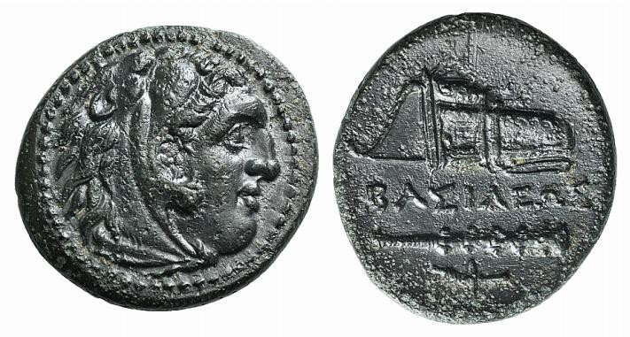 Kings of Macedon, Alexander III ‘the Great’ (336-323 BC). Æ (20mm, 5.13g, 3h). U...