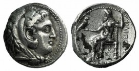 Kings of Macedon, Philip III Arrhidaios (323-317 BC). AR Tetradrachm (26mm, 16.6g, 6h). Babylon, c. 323-318/7 BC. Head of Herakles r., wearing lion sk...