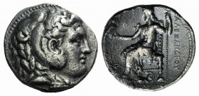 Kings of Macedon, Antigonos I Monophthalmos (320-301 BC). AR Tetradrachm (27mm, 16.68g, 11h). Babylon, c. 315-311 BC. Head of Herakles r., wearing lio...