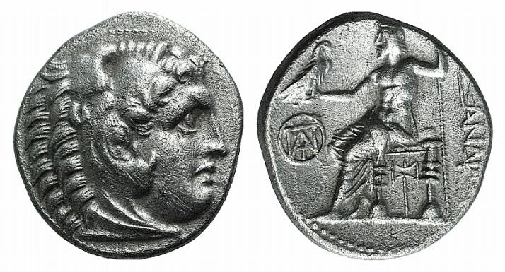 Kings of Macedon, Demetrios I Poliorketes (306-283 BC). AR Drachm (18mm, 3.97g, ...