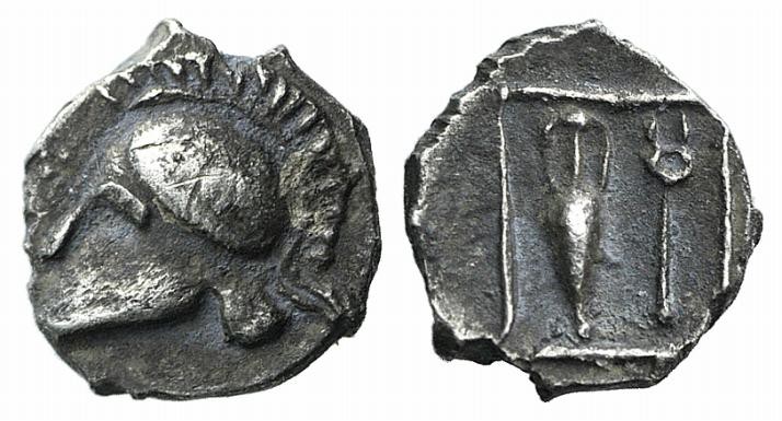 Asia Minor, Uncertain, c. 5th-4th century BC. AR Hemiobol (5mm, 0.17g, 6h). Cres...