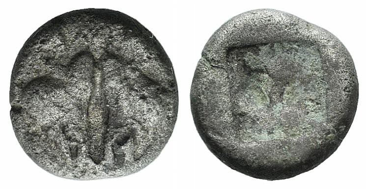 Lesbos, Unattributed early mint, c. 500-450 BC. BI 1/12 Stater (9mm, 0.99g). Con...