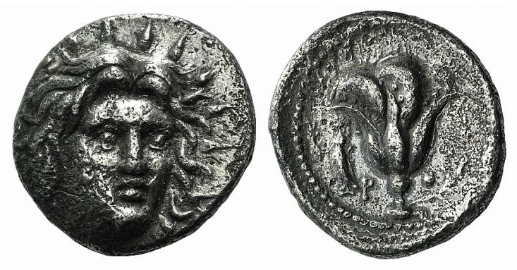 Islands of Caria, Rhodos. Rhodes, c. 250-229 BC. AR Didrachm (20mm, 6.50g, 12h)....