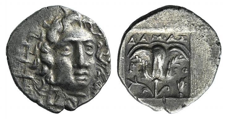 Islands of Caria, Rhodos, Rhodes, c. 125-88 BC. AR Hemidrachm (11mm, 1.31g, 12h)...