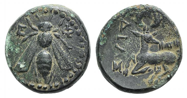 Ionia, Ephesos, c. 390-320/00 BC. Æ (14mm, 3.71g, 12h). Dias, magistrate. Bee. R...