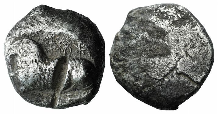 Cyprus, Salamis. Euelthon (c. 530/15-500 BC). AR Stater (21mm, 11.45g). Ram recu...