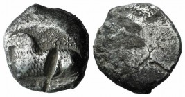 Cyprus, Salamis. Euelthon (c. 530/15-500 BC). AR Stater (21mm, 11.45g). Ram recumbent l. R/ Blank. Asyut 787–803; Traité II 919; SNG Copenhagen 31. Te...