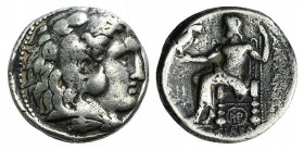 Seleukid Kings, Seleukos I Nikator (312-281 BC). AR Tetradrachm (25mm, 13.18g, 12h). In the name and types of Alexander III of Macedon. Babylon I, c. ...