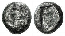 Achaemenid Kings of Persia, c. 375-330 BC. AR Siglos (13mm, 5.37g). Persian king or hero r., in kneeling-running stance, holding bow and dagger, quive...