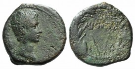 Augustus (27 BC-AD 14). Seleucis and Pieria, Antioch. Æ (27mm, 12.82g, 12h), c. 27-5 BC. Bare head r. R/ AVGVSTVS within wreath. McAlee 190; RPC I 410...