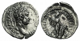Hadrian (117-138). Pontos, Amisus. AR Drachm (20mm, 2.33g, 6h), year 163 (131/2). Laureate head r. R/ Athena standing facing, head l., holding crownin...