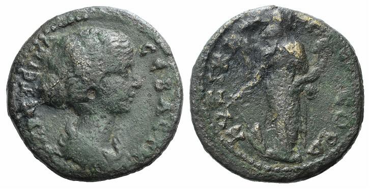 Faustina Junior (Augusta, 147-175). Mysia, Cyzicus. Æ (26mm, 9.62g, 3h). Draped ...