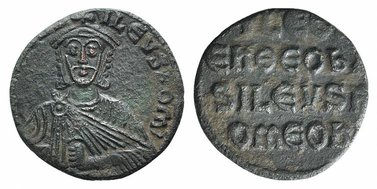 Leo VI (886-912). Æ 40 Nummi (21mm, 4.01g, 6h). Constantinople. Facing bust, wea...