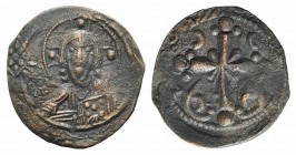 Anonymous, time of Nicephorus III (1078-1081). Æ 40 Nummi (25mm, 3.22g, 6h). Constantinople. Bust of Christ Pantokrator facing, raising hand in benedi...