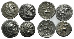 Kings of Macedon, Alexander III (336-323). Lot of 3 AR Drachms, to be catalog. Lot sold as it, no returns