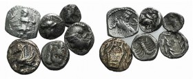 Lot of 6 Greek AR Fractions, to be catalog. Lot sold as is, no returns
