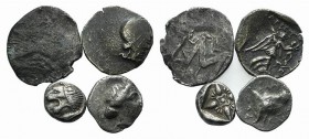 Lot of 4 AR Greek coins, to be catalog. Lot sold as it, no returns