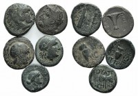 Lot of 5 Æ Greek coins, including Alexander III, Kyme, Myrina, Pergamon, to be catalog. Lot sold as it, no returns