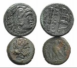 Lot of 2 Æ Greek coins, including Alexander III and Ptolemy V, to be catalog. Lot sold as it, no returns