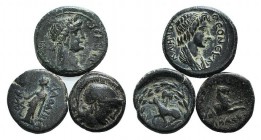 Lot of 1 Æ Greek coin of Lysimachos and 2 Æ Roman Provincial coins, to be catalog. Lot sold as it, no returns