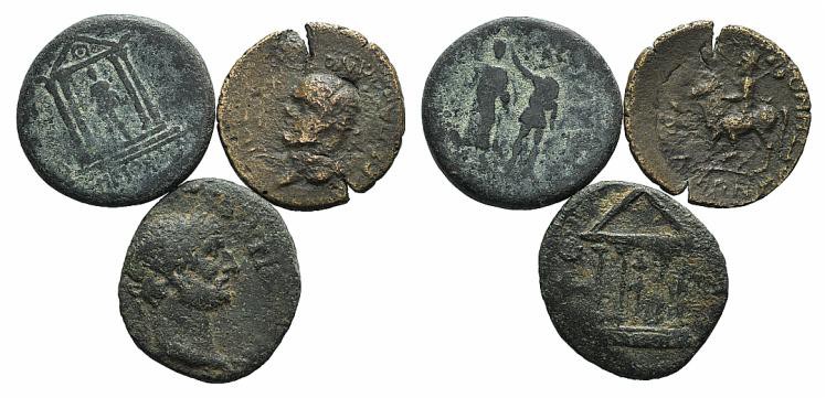 Lot of 3 Greek Æ coins, to be catalog. Lot sold as it, no returns
