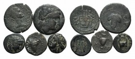 Lot of 5 Greek Æ coins, to be catalog. Lot sold as it, no returns