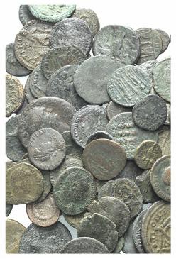 Lot of 98 Greek and Roman Æ coins, including 2 AR Antoninianii, to be catalog. L...