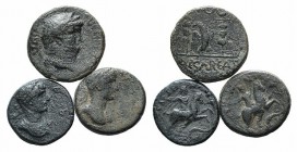 Lot of 3 Æ Roman Provincial coins, including Nero and Hadrian, to be catalog. Lot sold as it, no returns