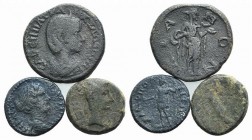 Lot of 3 Æ Roman Provincial coins, including Augustus and Tranquillina, to be catalog. Lot sold as it, no returns