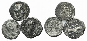 Lot of 3 Roman Imperial AR Denarii, including Nero, Antoninus Pius and Commodus, to be catalog. Lot sold as it, no returns