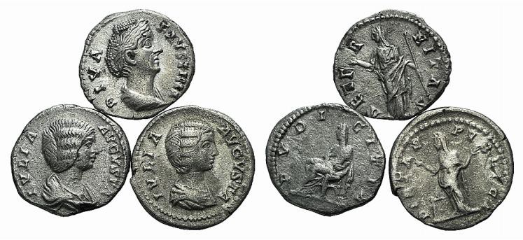 Lot of 3 Roman Imperial AR Denarii to be catalog. Lot sold as it, no returns