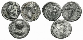 Lot of 3 Roman Imperial AR Denarii to be catalog. Lot sold as it, no returns