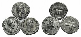 Lot of 3 Roman Imperial AR Denarii to be catalog. Lot sold as it, no returns