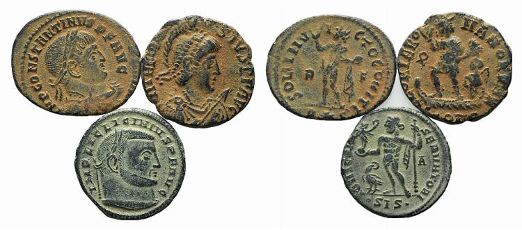Lot of 3 Roman Imperial Æ coins, to be catalog. Lot sold as it, no returns